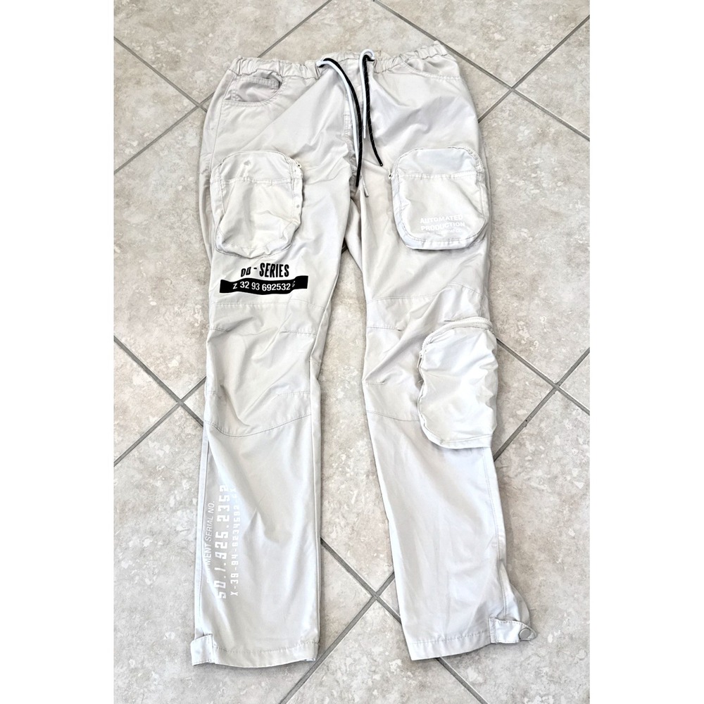 Smoke Rise Beige Tactical Cargo Pants Size XL Streetwear Utility Gorpcore *See